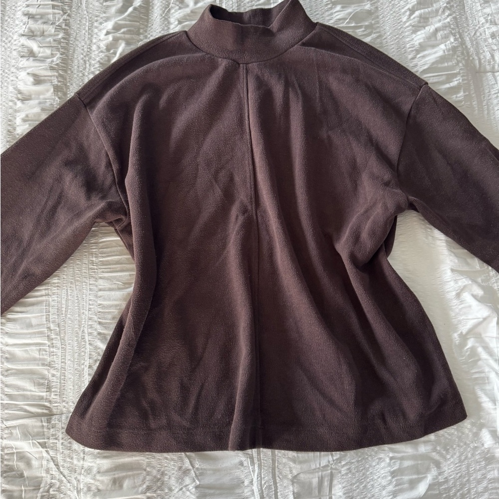 ASOS Brown Mock Neck Long Sleeve Sweater